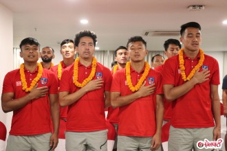 राष्ट्रिय फुटबल टिम कतार प्रस्थान